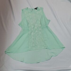 Pretty Aqua Colored Blouse By Lily Rose!